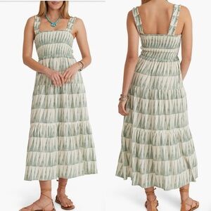 Marine Layer Green and White Maxi Dress